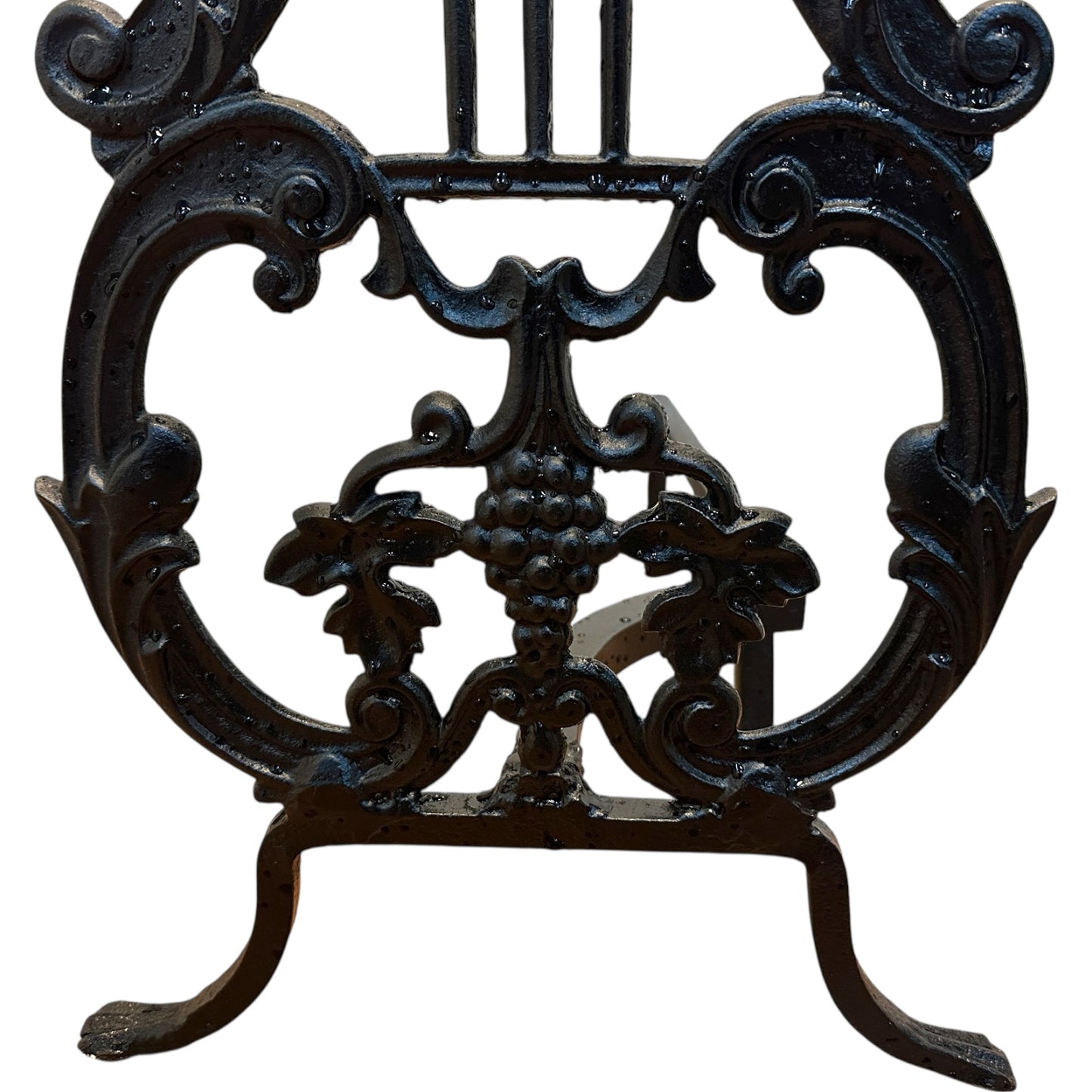 Pair of Restored Antique Cast Iron Fireplace Andirons GA20790