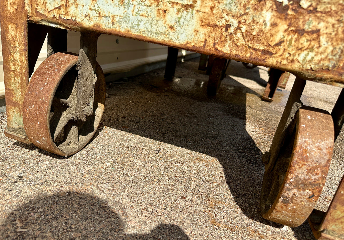 Vintage Industrial Steel Rolling Scrap Bin GA20959